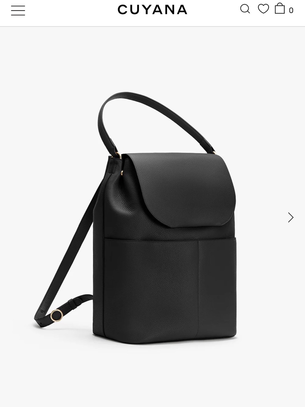 Like New Cuyana Large Leather Backpack 2.0